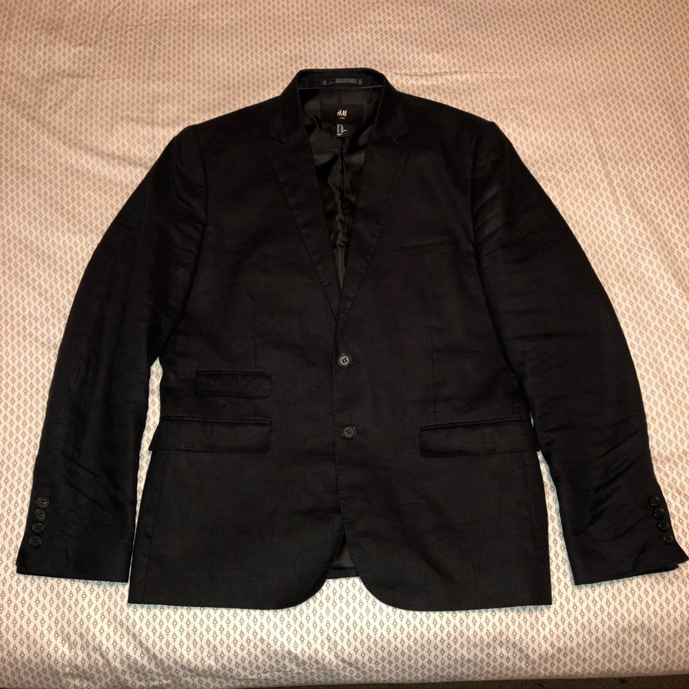 H&M men’s linen black blazer (42 regular)